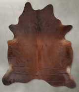 Solid Brown XX-Large Brazilian Cowhide Rug 8'9"H x 7'1"W #B29158 by Hudson Hides