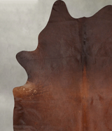 Solid Brown XX-Large Brazilian Cowhide Rug 8'9"H x 7'1"W #B29158 by Hudson Hides