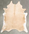 Beige and White XX-Large Brazilian Cowhide Rug 8'7"H x 7'3"W #B29162 by Hudson Hides