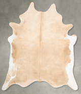 Beige and White XX-Large Brazilian Cowhide Rug 8'7"H x 7'3"W #B29162 by Hudson Hides