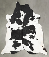 Black and White XX-Large Brazilian Cowhide Rug 8'3"H x 7'3"W #B29166 by Hudson Hides