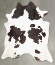 Chocolate and White XX-Large Brazilian Cowhide Rug 7'8"H x 6'8"W #B29167 by Hudson Hides