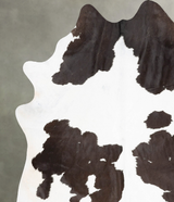Chocolate and White XX-Large Brazilian Cowhide Rug 7'8"H x 6'8"W #B29167 by Hudson Hides