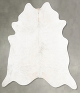 Ivory with Beige XX-Large Brazilian Cowhide Rug 8'3"H x 7'8"W #B29170 by Hudson Hides