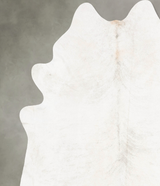 Ivory with Beige XX-Large Brazilian Cowhide Rug 8'3"H x 7'8"W #B29170 by Hudson Hides