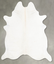 Solid White X-Large Brazilian Cowhide Rug 7'7"H x 6'6"W #B29180 by Hudson Hides