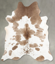 Brown and White XX-Large Brazilian Cowhide Rug 8'5"H x 6'8"W #B29186 by Hudson Hides