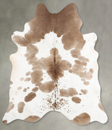 Brown and White XX-Large Brazilian Cowhide Rug 8'5"H x 6'8"W #B29186 by Hudson Hides