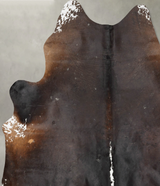 Salt and Pepper Brown XX-Large Brazilian Cowhide Rug 8'3"H x 6'10"W #B29189 by Hudson Hides