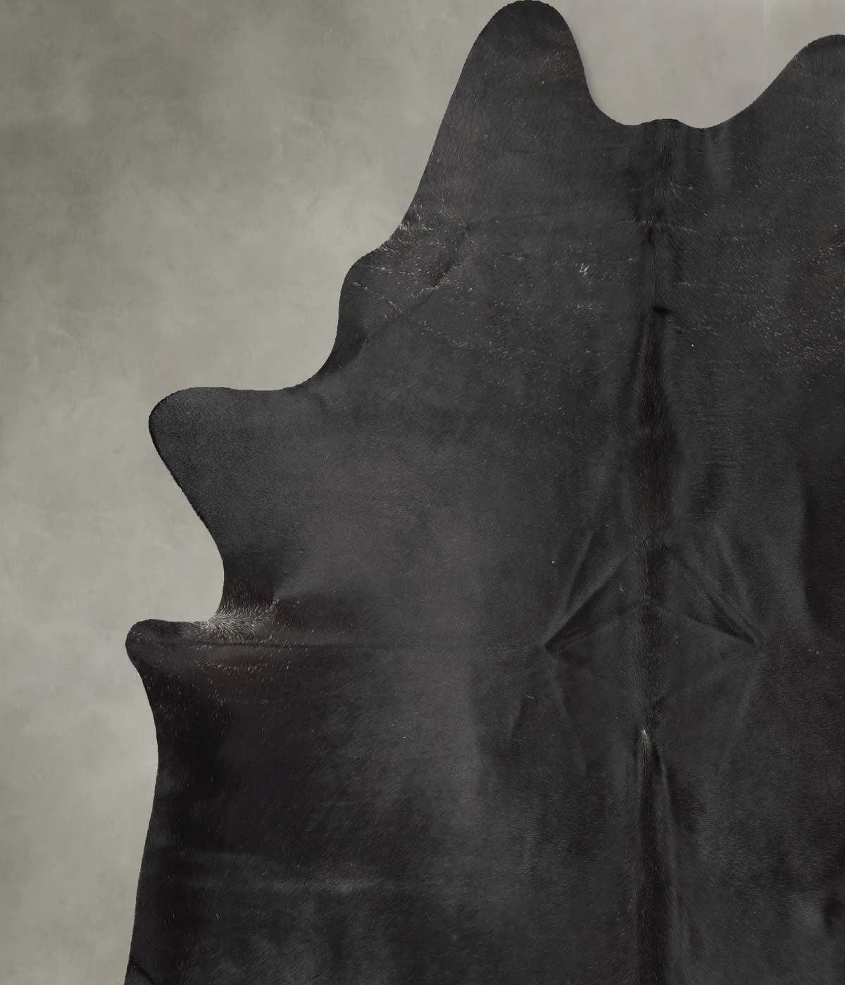Solid Black XX-Large Brazilian Cowhide Rug 7'6"H x 6'10"W #B29190 by Hudson Hides