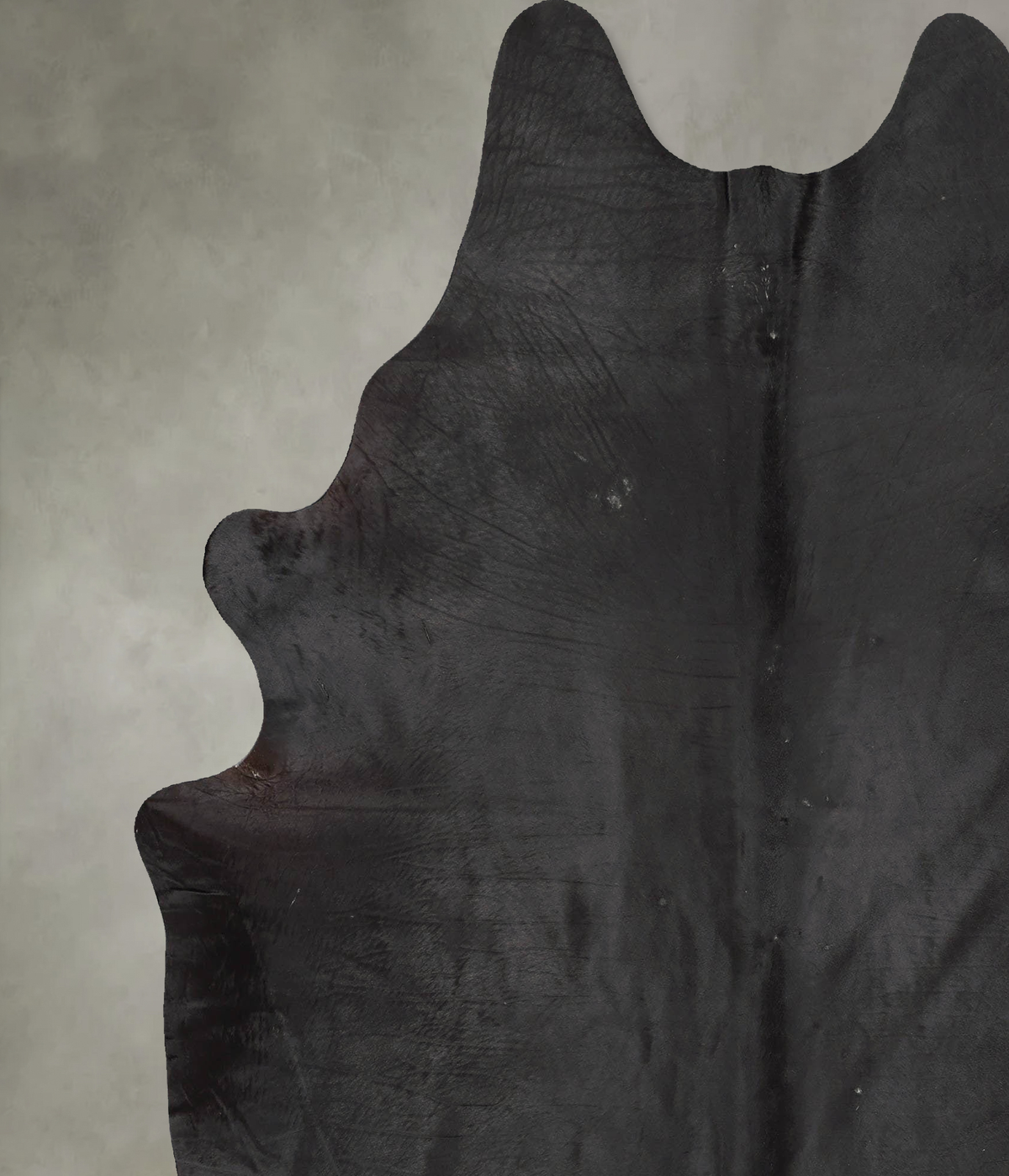 Solid Black XX-Large Brazilian Cowhide Rug 8'5"H x 6'8"W #B29194 by Hudson Hides