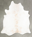 Ivory with Beige XX-Large Brazilian Cowhide Rug 8'5"H x 6'8"W #B29195 by Hudson Hides