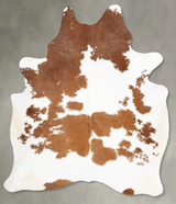 Beige and White X-Large Brazilian Cowhide Rug 8'0"H x 6'2"W #B29198 by Hudson Hides