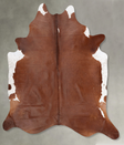 Brown and White Regular XX-Large Brazilian Cowhide Rug 7'11"H x 7'1"W #B29203 by Hudson Hides