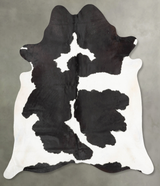 Black and White XX-Large Brazilian Cowhide Rug 8'0"H x 6'11"W #B29207 by Hudson Hides