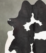 Black and White XX-Large Brazilian Cowhide Rug 8'0"H x 6'11"W #B29207 by Hudson Hides
