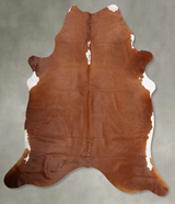 Brown and White Regular XX-Large Brazilian Cowhide Rug 8'3"H x 6'10"W #B29210 by Hudson Hides