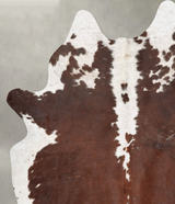 Brown and White Regular X-Large Brazilian Cowhide Rug 7'8"H x 6'4"W #B29218 by Hudson Hides
