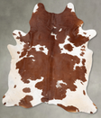 Brown and White XX-Large Brazilian Cowhide Rug 8'6"H x 6'6"W #B29220 by Hudson Hides