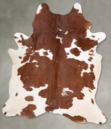 Brown and White XX-Large Brazilian Cowhide Rug 8'6"H x 6'6"W #B29220 by Hudson Hides
