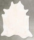 Ivory with Beige XX-Large Brazilian Cowhide Rug 8'0"H x 7'0"W #B29222 by Hudson Hides