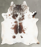 Salt and Pepper Brown XX-Large Brazilian Cowhide Rug 7'9"H x 6'6"W #B29223 by Hudson Hides