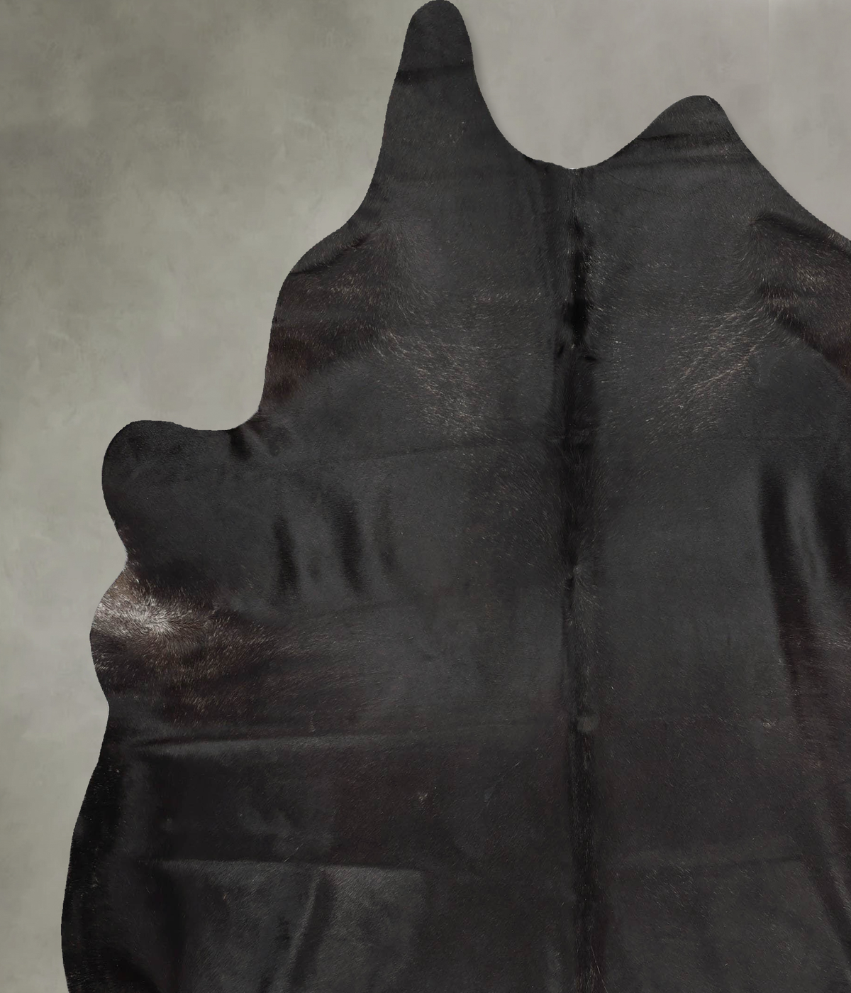 Solid Black XX-Large Brazilian Cowhide Rug 8'3"H x 7'1"W #B29236 by Hudson Hides