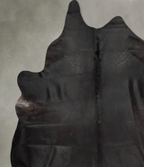 Solid Black XX-Large Brazilian Cowhide Rug 8'3"H x 7'1"W #B29236 by Hudson Hides