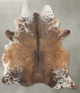 Salt and Pepper Brown XX-Large Brazilian Cowhide Rug 8'6"H x 6'3"W #B29240 by Hudson Hides