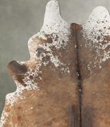 Salt and Pepper Brown XX-Large Brazilian Cowhide Rug 8'6"H x 6'3"W #B29240 by Hudson Hides