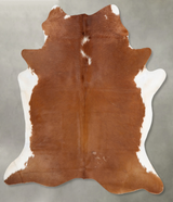 Brown and White Regular XX-Large Brazilian Cowhide Rug 7'8"H x 6'7"W #B29245 by Hudson Hides