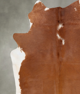 Brown and White Regular XX-Large Brazilian Cowhide Rug 7'8"H x 6'7"W #B29245 by Hudson Hides