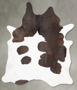 Chocolate and White XX-Large Brazilian Cowhide Rug 8'1"H x 6'5"W #B29246 by Hudson Hides
