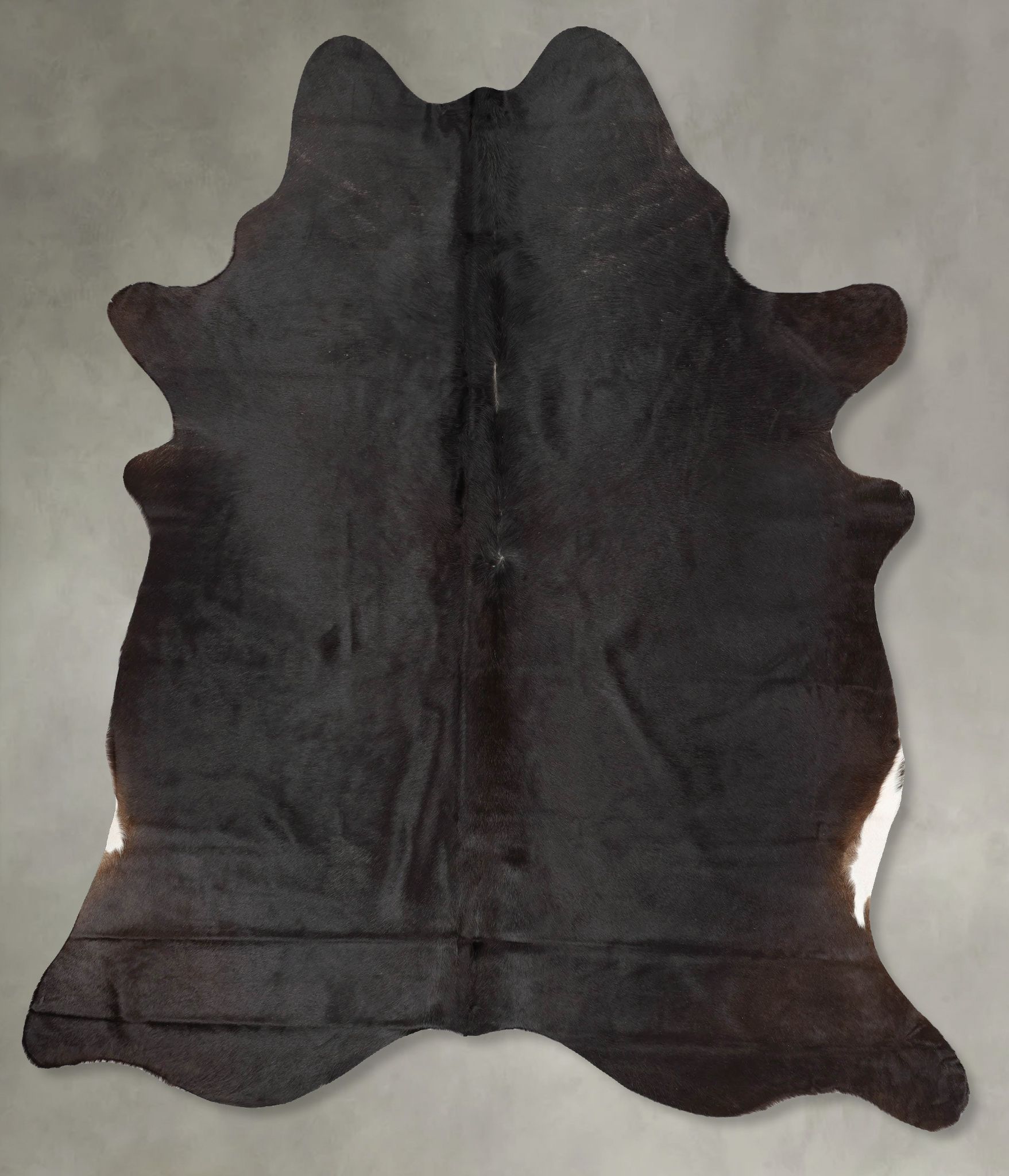 Solid Black Cowhide Rug #B29258