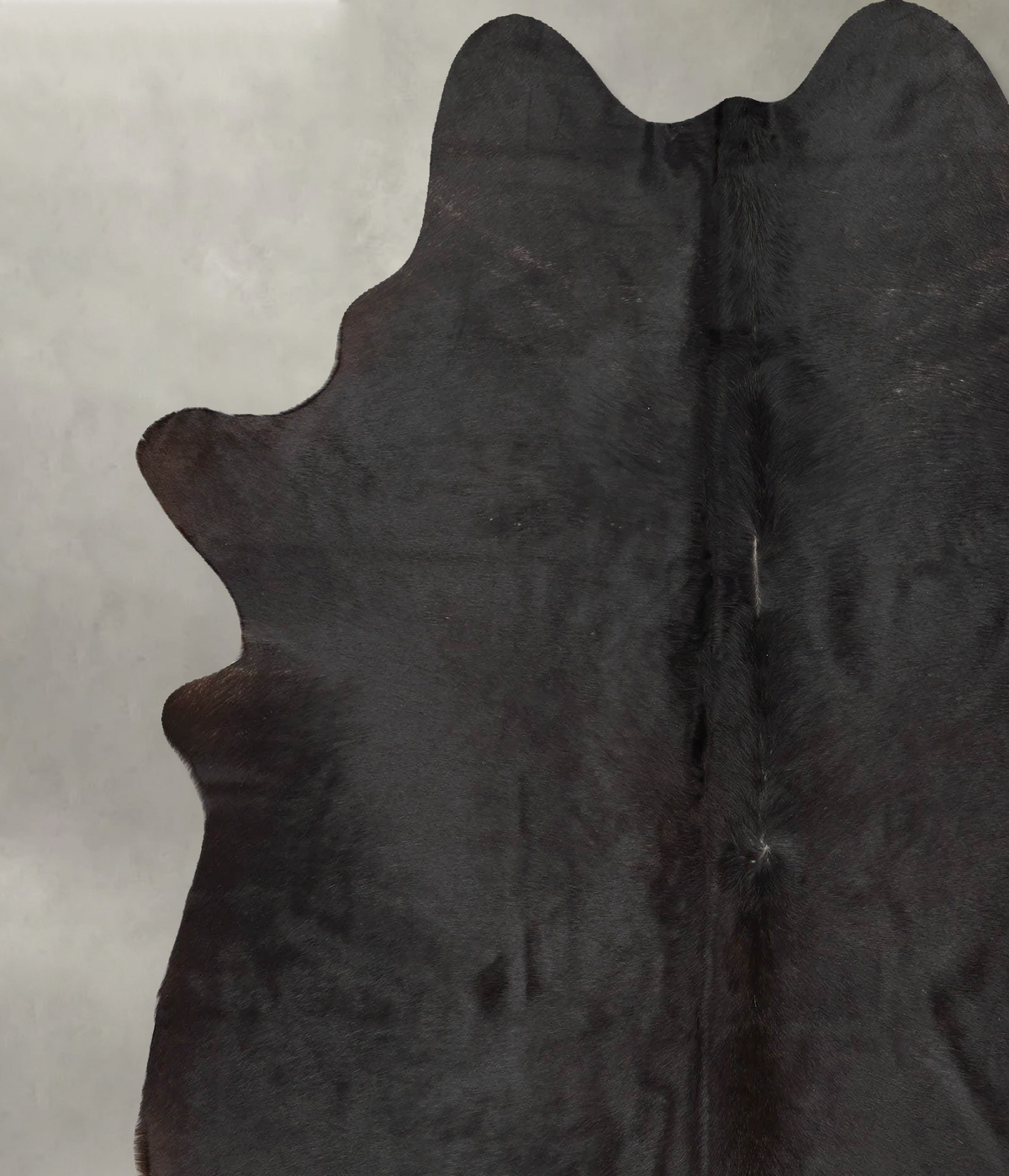 Solid Black XX-Large Brazilian Cowhide Rug 8'0"H x 6'4"W #B29258 by Hudson Hides