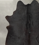 Solid Black XX-Large Brazilian Cowhide Rug 8'0"H x 6'4"W #B29258 by Hudson Hides