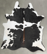 Chocolate and White XX-Large Brazilian Cowhide Rug 8'8"H x 7'0"W #B29259 by Hudson Hides