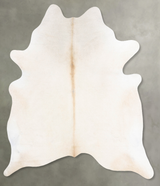 Ivory with Beige XX-Large Brazilian Cowhide Rug 8'3"H x 7'0"W #B29260 by Hudson Hides