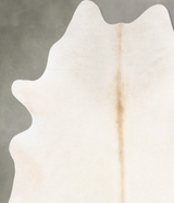 Ivory with Beige XX-Large Brazilian Cowhide Rug 8'3"H x 7'0"W #B29260 by Hudson Hides