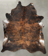 Dark Brindle XX-Large Brazilian Cowhide Rug 9'0"H x 7'3"W #B29268 by Hudson Hides