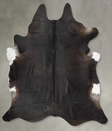 Solid Black XX-Large Brazilian Cowhide Rug 8'3"H x 7'8"W #B29272 by Hudson Hides