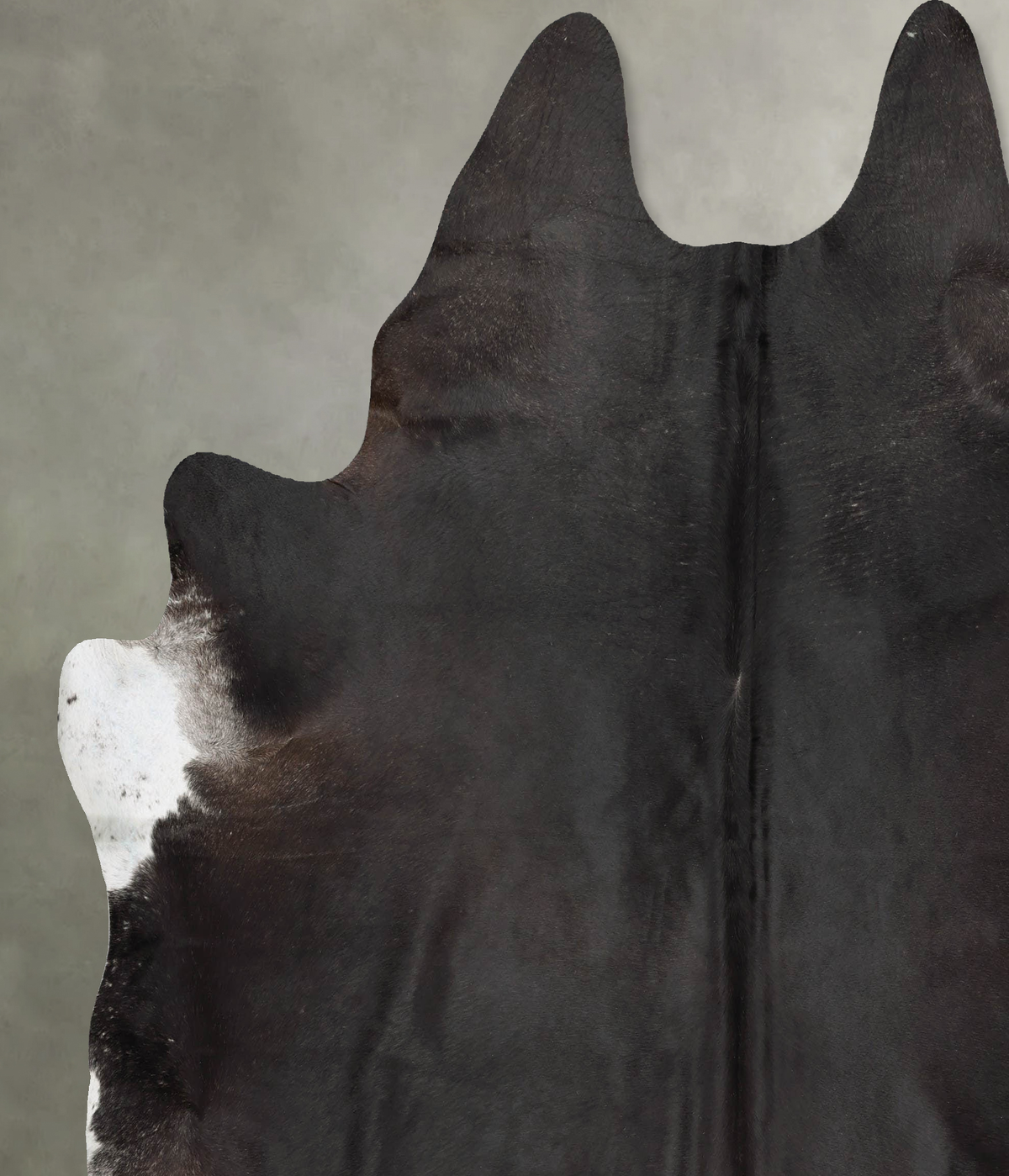 Solid Black XX-Large Brazilian Cowhide Rug 8'3"H x 7'8"W #B29272 by Hudson Hides