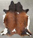 Chocolate and White X-Large Brazilian Cowhide Rug 7'4"H x 6'3"W #B29276 by Hudson Hides