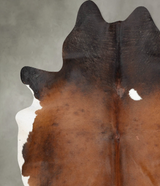 Chocolate and White X-Large Brazilian Cowhide Rug 7'4"H x 6'3"W #B29276 by Hudson Hides