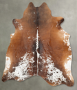 Salt and Pepper Brown XX-Large Brazilian Cowhide Rug 7'9"H x 7'0"W #B29281 by Hudson Hides