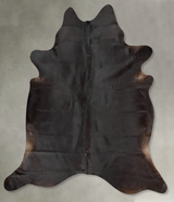 Solid Black XX-Large Brazilian Cowhide Rug 8'1"H x 6'11"W #B29282 by Hudson Hides