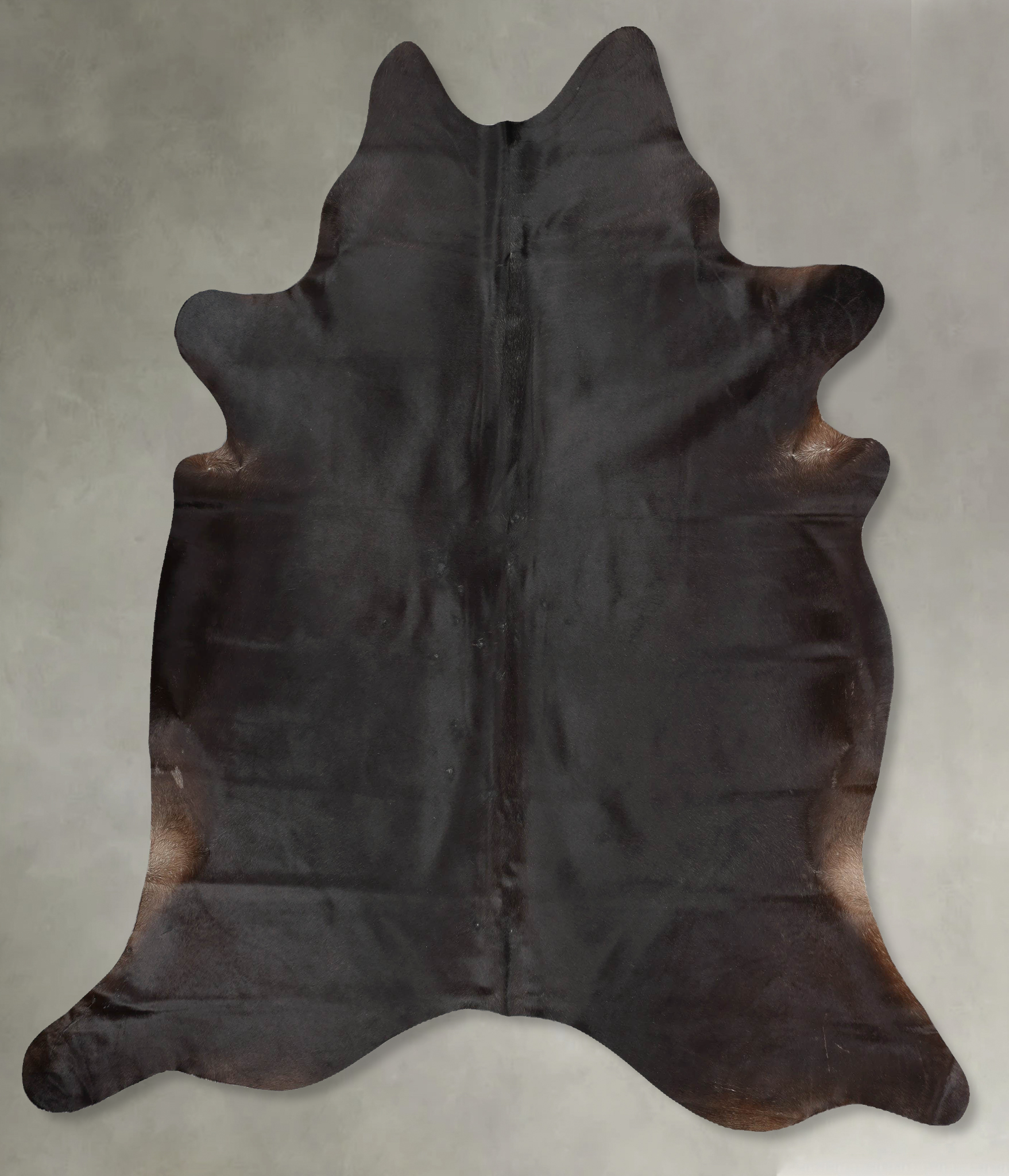 Solid Black Cowhide Rug #B29282