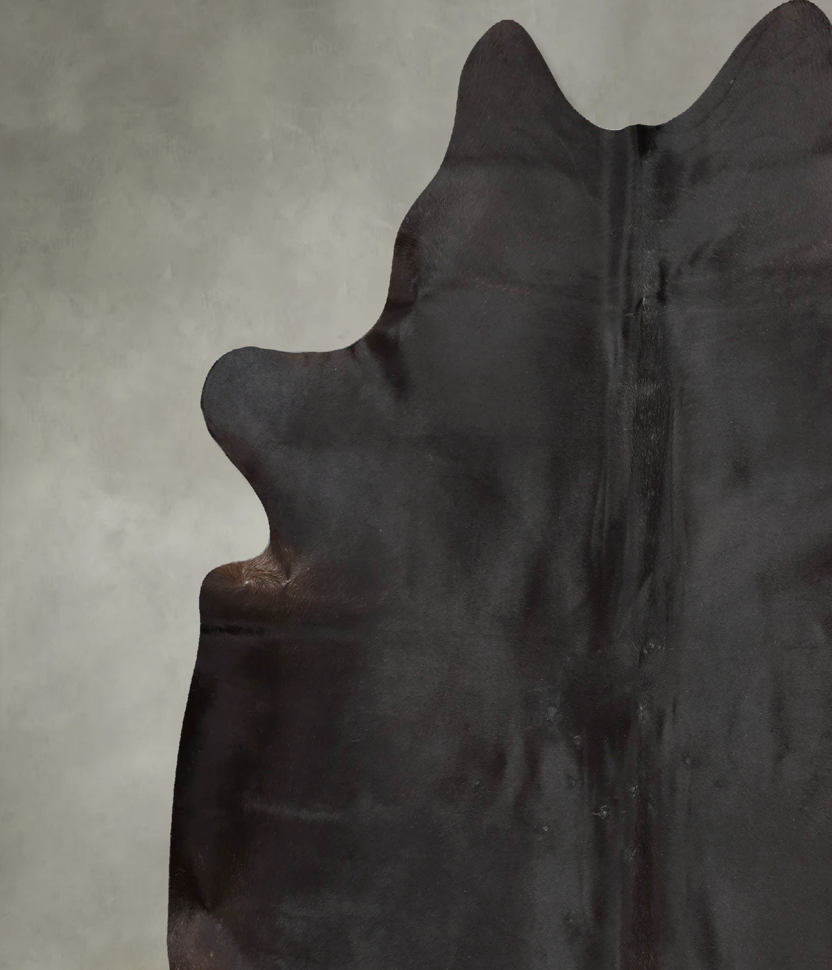 Solid Black XX-Large Brazilian Cowhide Rug 8'1"H x 6'11"W #B29282 by Hudson Hides