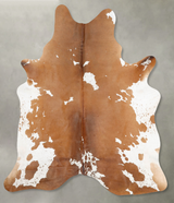 Brown and White XX-Large Brazilian Cowhide Rug 7'9"H x 6'5"W #B29285 by Hudson Hides