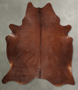 Solid Brown XX-Large Brazilian Cowhide Rug 9'2"H x 7'3"W #B29288 by Hudson Hides